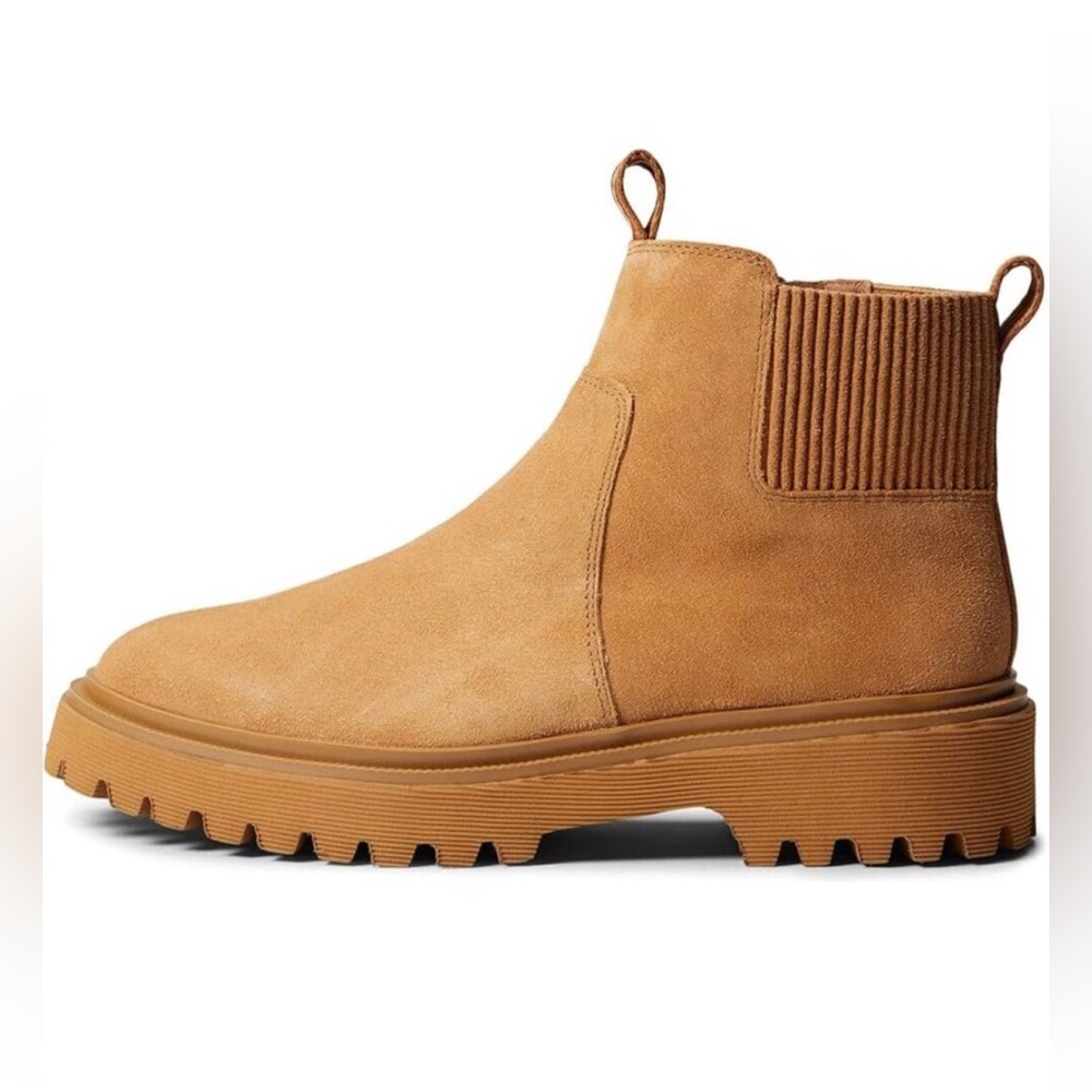 New Madewell Calvin Lug Boot Distant Sand Size 6 M Women Suede - Picture 2 of 6